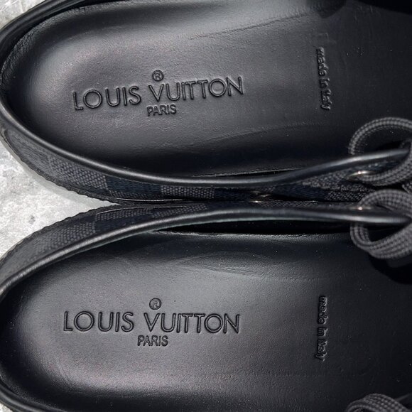 Louis Vuitton Brooklyn Sneakers Damier Black Leather 7 LV or 8 US or 41 EU - Picture 9 of 11